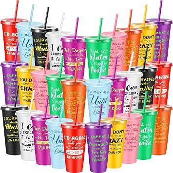 Uiifan 30 Pcs Funny Sarcastic Office Gifts for Employee, Bright Color