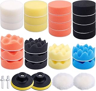 Sponsored Ad - Augshy 31 Pcs 3 inch Buffing Polishing Pads for Drill Adapter Car Auto Polisher