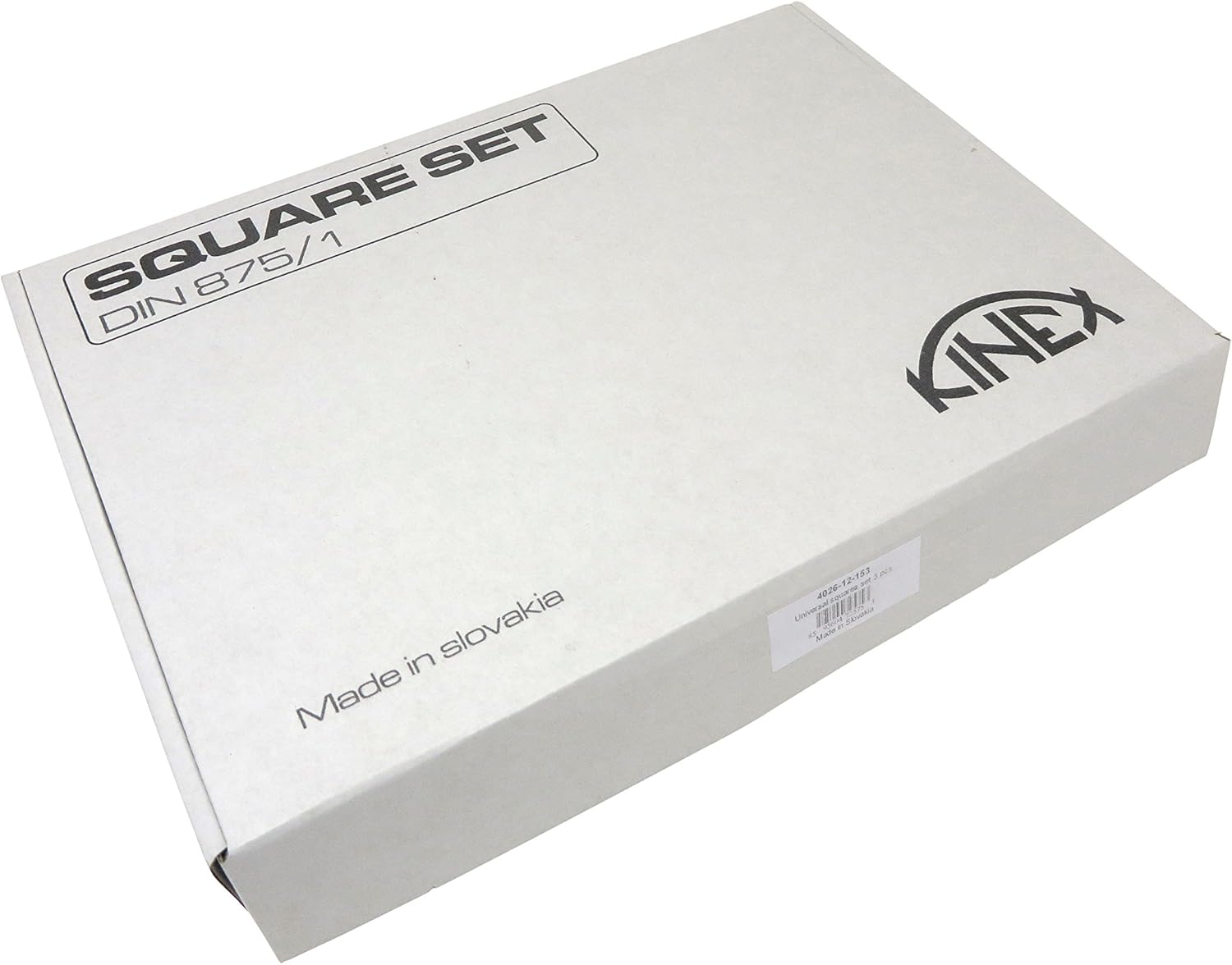 Kinex 4026-12-154T 4 Piece Set of Solid Machinist Square 2-3/8, 3, 4 and 6 Inches (60, 75, 100 and 150 mm) DIN 875/1 (Square w/in 18 microns or 0.0007 Inches) 4026-12-154T