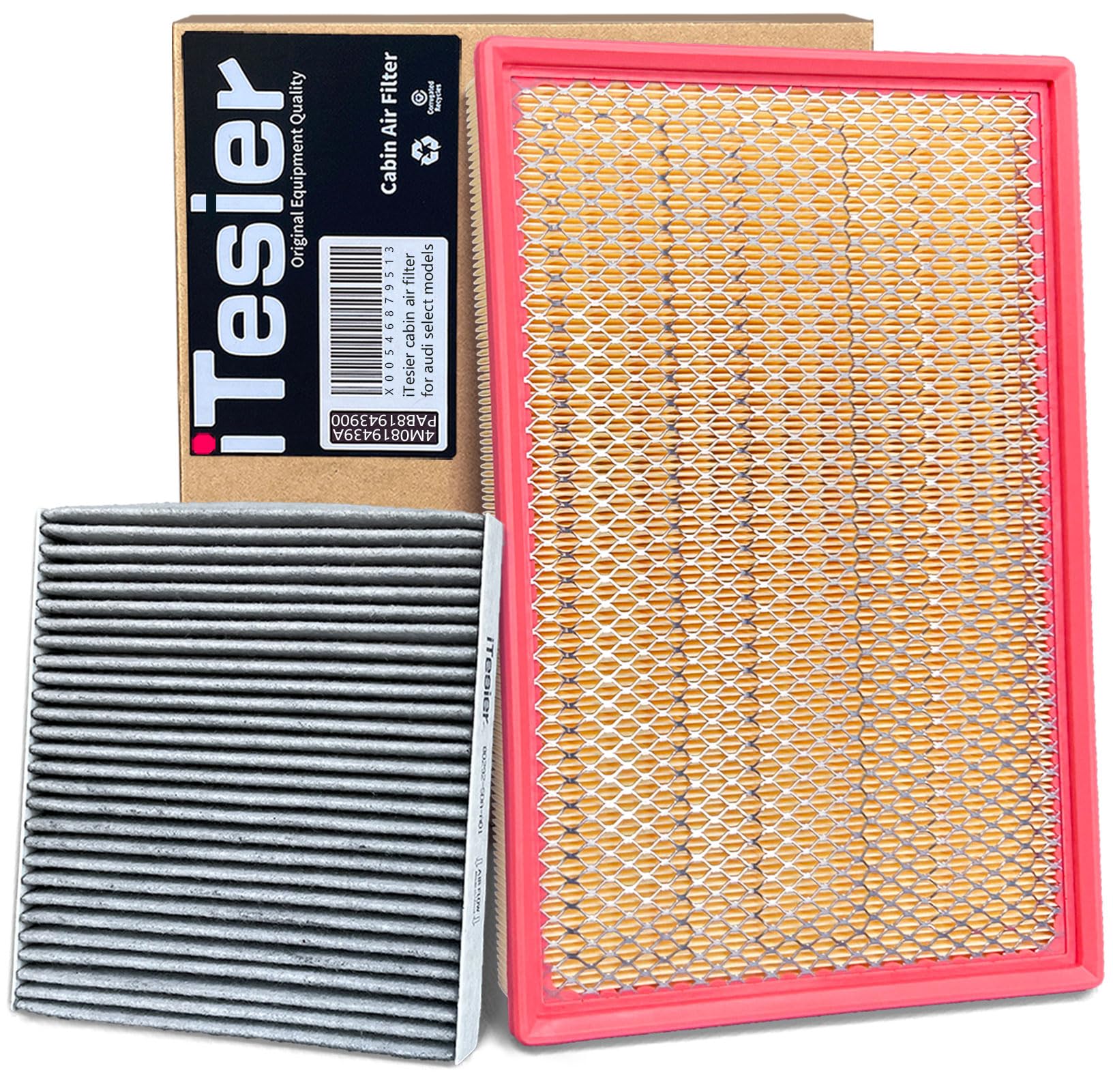 Photo 1 of ITESIER Cabin Engine Air Filter kit for 2011-2024 Ram 1500 (NOT FOR 6.2L TRX), Ram 1500 Classic (2019-2024), for Dodge Ram 1500 Select Models, Replaces 68441763AA, 68406048AA