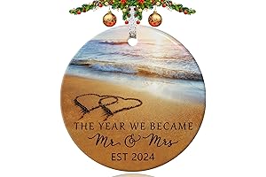 Our First Christmas Married Ornament 2024: Couples Gifts for Christmas