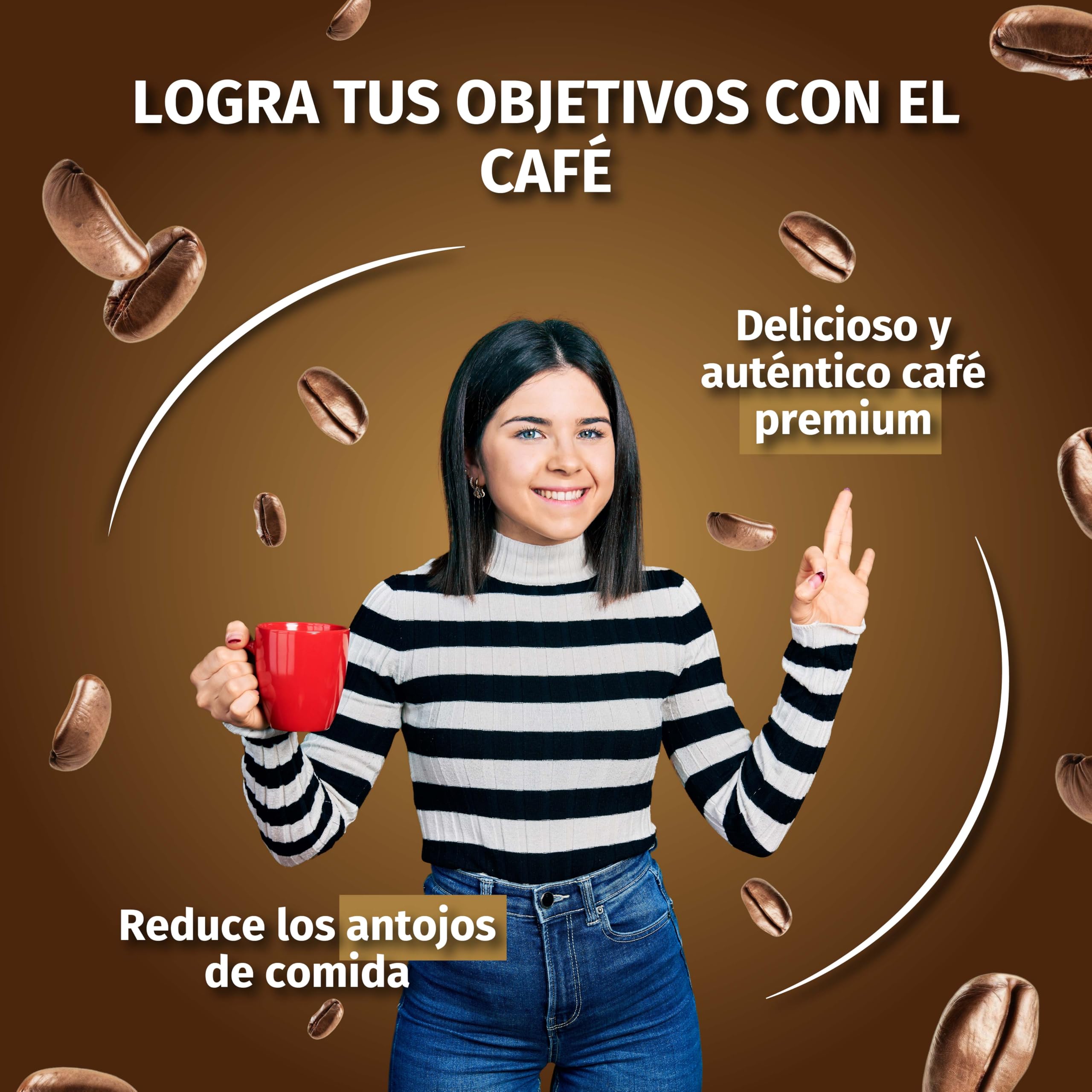 Nature's Finest OK!Burn Coffee, Café Instantáneo 5 en 1, 150 g | OK!Burn Coffee 150 g - fácil de preparar, ideal para tu pausa café
