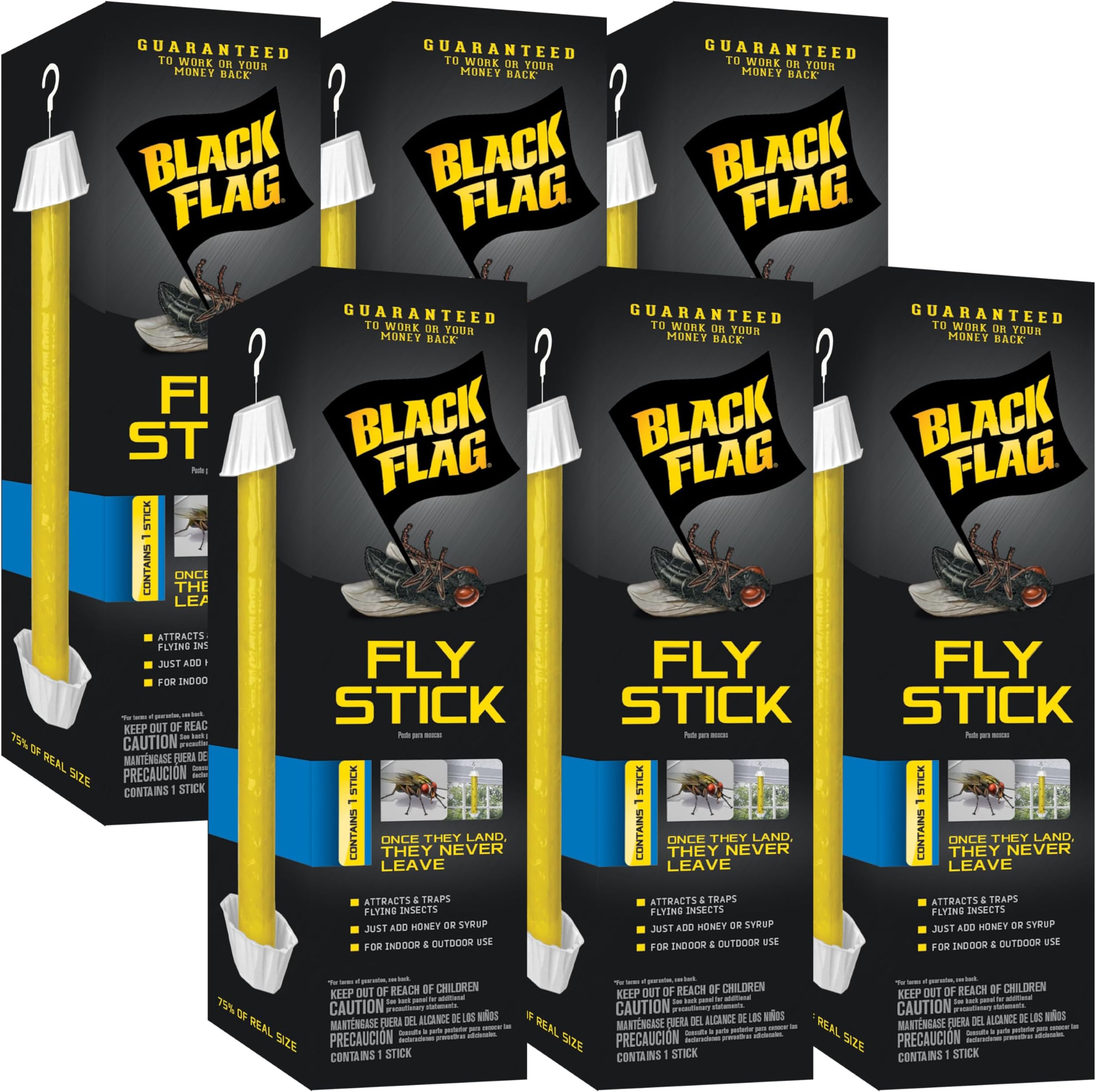 Black Flag Fly Stick, 1-Count, 6-Pack