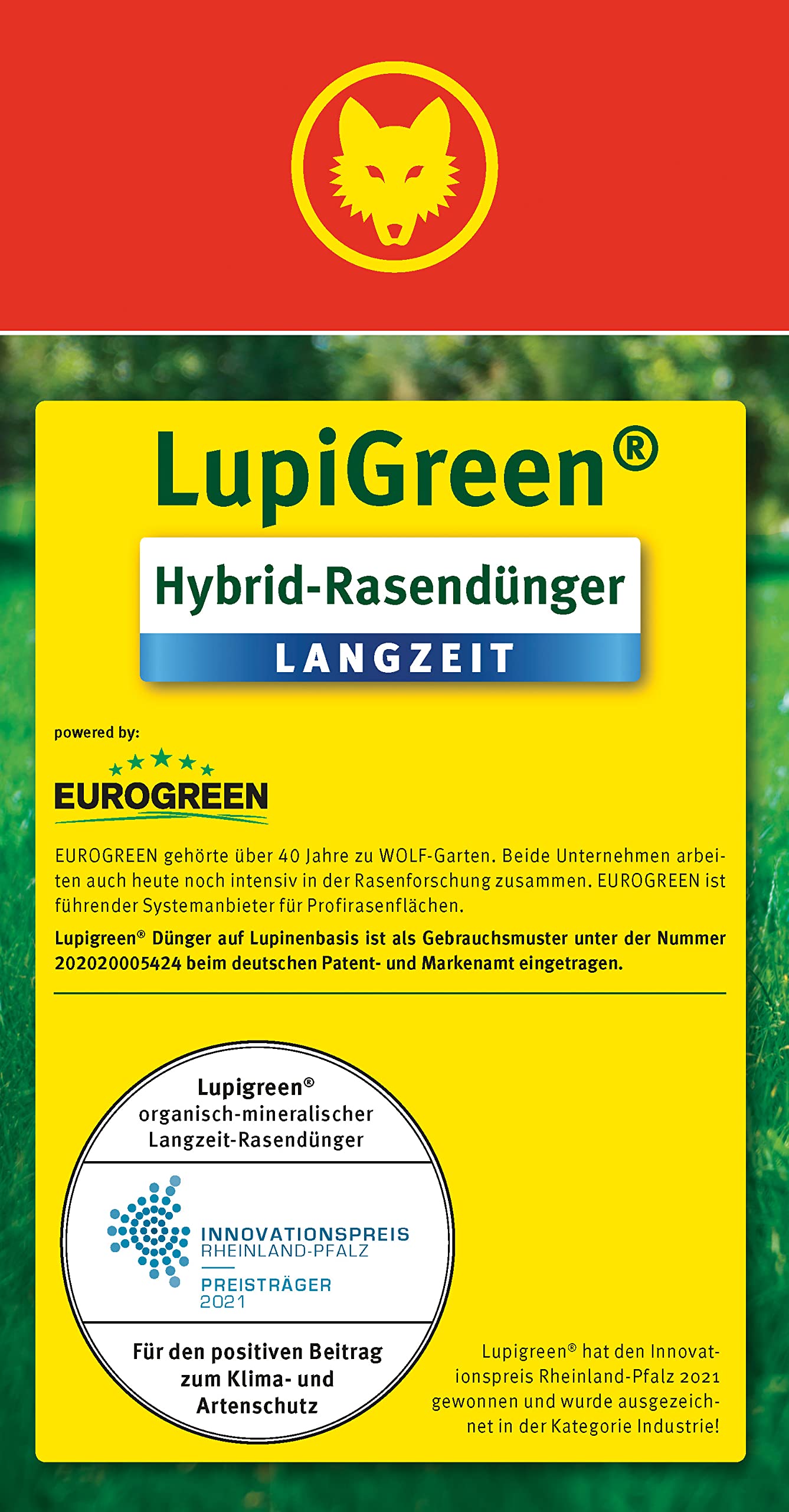 WOLF-Garten | LupiGreen Hybrid-Rasendnger Langzeit LU-L55 fr 55m | Aus  Lupinen hergestellter organisch-mineralischer Dngermix; 77AR1003650 :  Amazon.de: Garten