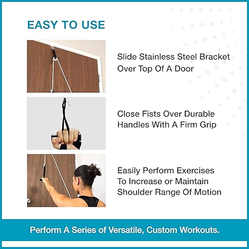 Miniatura 3 de HomeRanger Sistema de polea de hombro de alta calidad, Home Ranger-92, modelo 260, versión modificada con asas de agarre asistido y fijación de