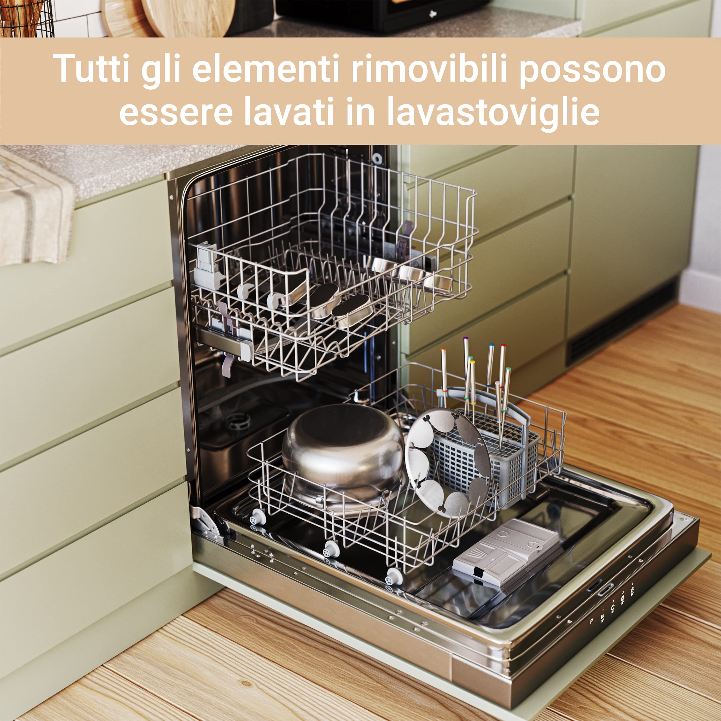 SUNTEC Fondue elettrica Fino a 8 Persone – Forchette + paraspruzzi + Supporto per Salse – Alternativa alla raclette – Pentola per Formaggio + Cioccolata + Grasso – Set in Acciaio Inox FON-8014 V2A