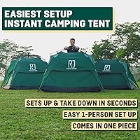Vista 4 de Reactive Outdoor Tent - 3 Second Tent - 3 Sec Instant Pop Up Tent - Easy and Quick Setup Camping Tent - 1 Person Setup Waterproof Double Layer