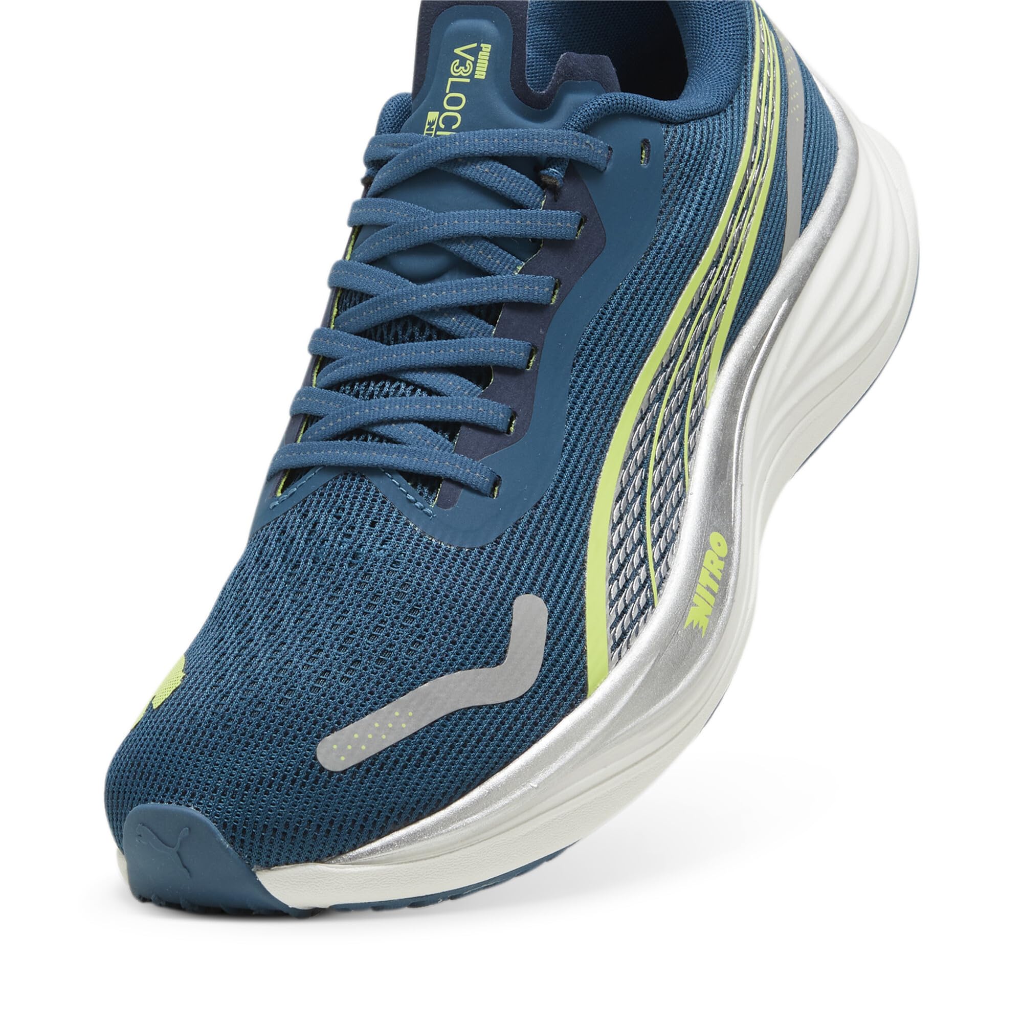 Puma Hombres Velocity Nitro 3 Zapatillas para Correr Zapatilla Neutral Ocean_Tropic/Lime_Pow/Puma_Silver - Color Petróleo