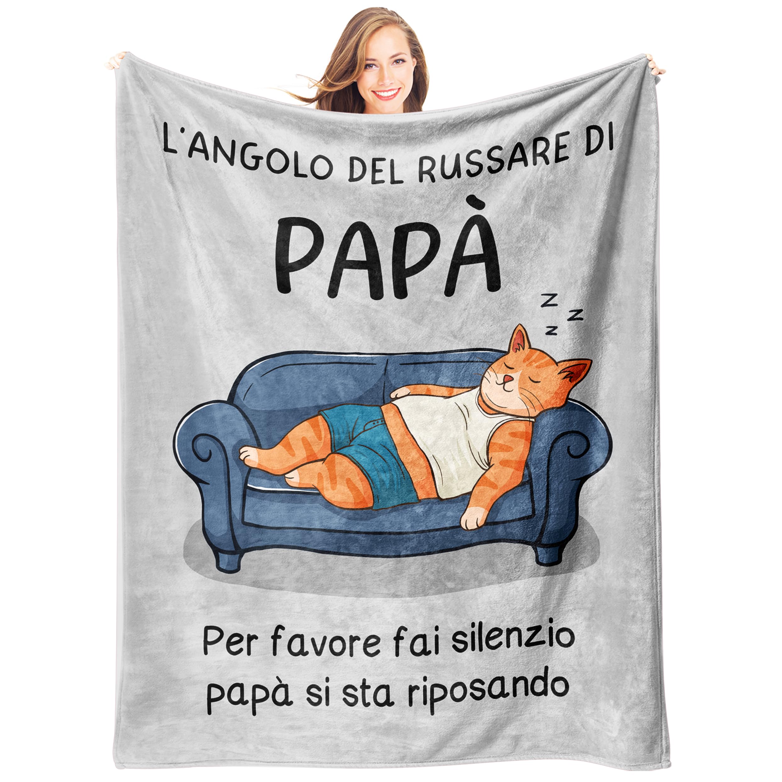 Quilazy Coperta per la festa del papà, regalo di compleanno del papà