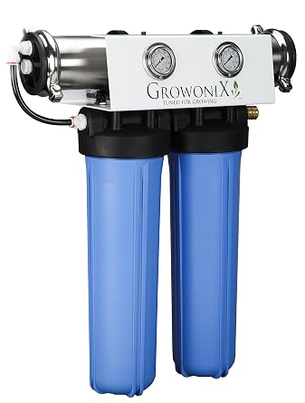 EX1000-TALL 1000 Gallon Per Day Reverse Osmosis System Ultra High Flow Rate Water Purification Filter for Hydroponics Gardening Growing Drinking H20 Coffee Point of use On Demand Purifier