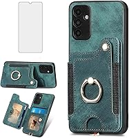 Vista 8 de Asuwish Funda de teléfono para Samsung Galaxy A04S con protector de pantalla de vidrio templado y correa para la muñeca, soporte para tarjeta
