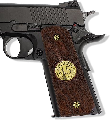 URAY 1911 Medallón NRA de tamaño completo y empuñaduras de pistola de bandera
