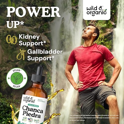 Miniatura 2 de Wild & Organic Chanca Piedra Stone Breaker Drops - Extracto de piedra de Chanca a base de hierbas para riñón, limpieza de vesícula biliar y apoyo
