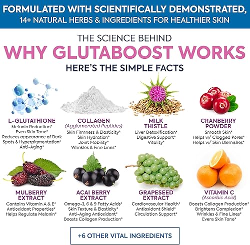 Miniatura 3 de Glutatión 6970mg  Potente antioxidante  Fórmula antienvejecimiento para la salud de la piel, blanqueamiento y pigmentación  Apoya el sistema