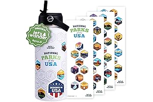 Lets Wander National Park Water Bottle with Waterproof Stickers