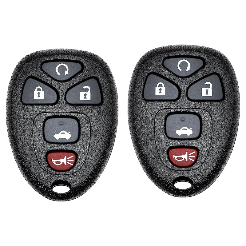 Controle Remoto Key Fob Vurkcy 5 Botões para Buick LaCrosse, Chevrolet Cobalt, Malibu, Pontiac G5, G6, Grand Prix e Saturn Aura Sky, KOBGT04A, 2 unidades