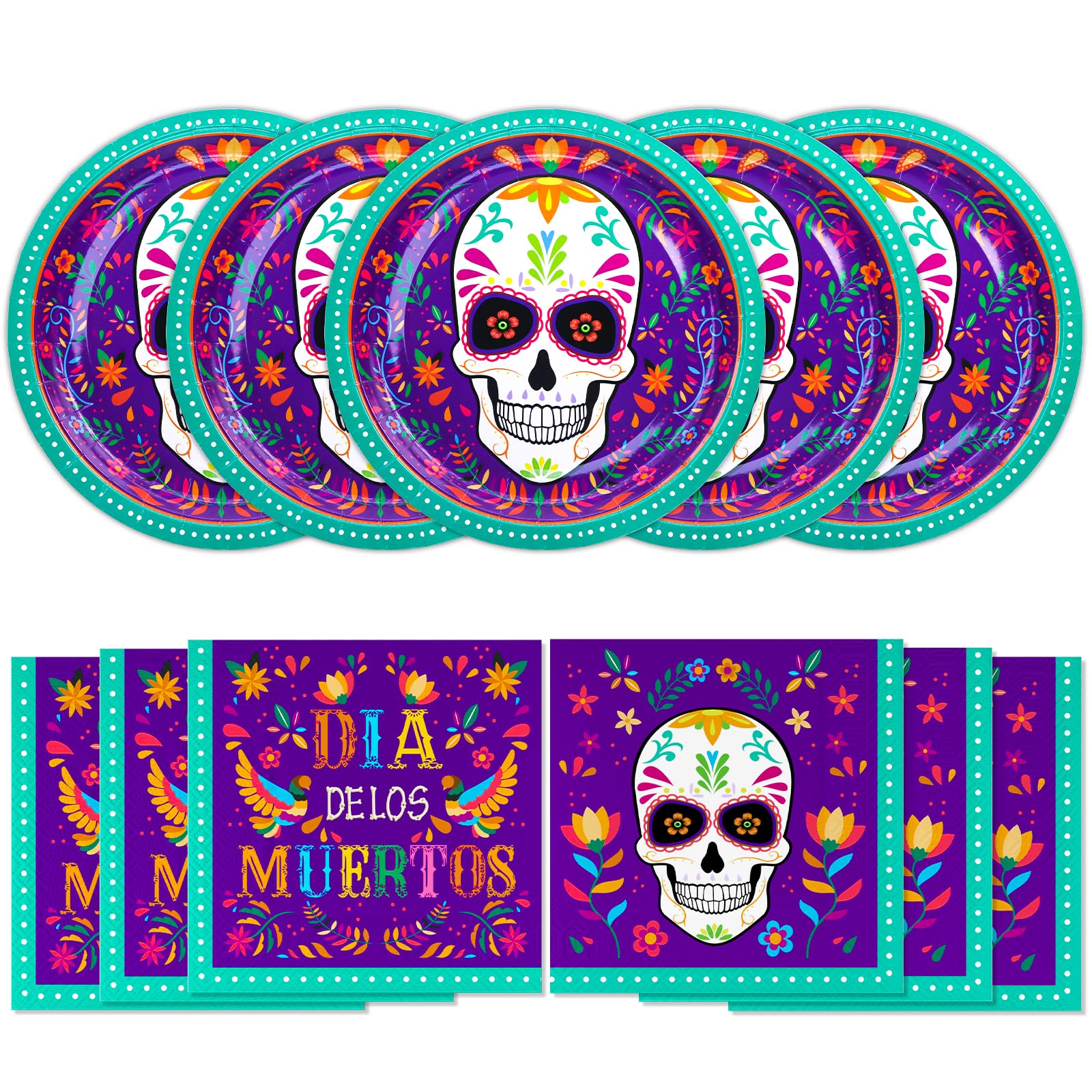 Snapklik.com : Day Of The Dead Plates And Napkins Party Supplies, Dia ...