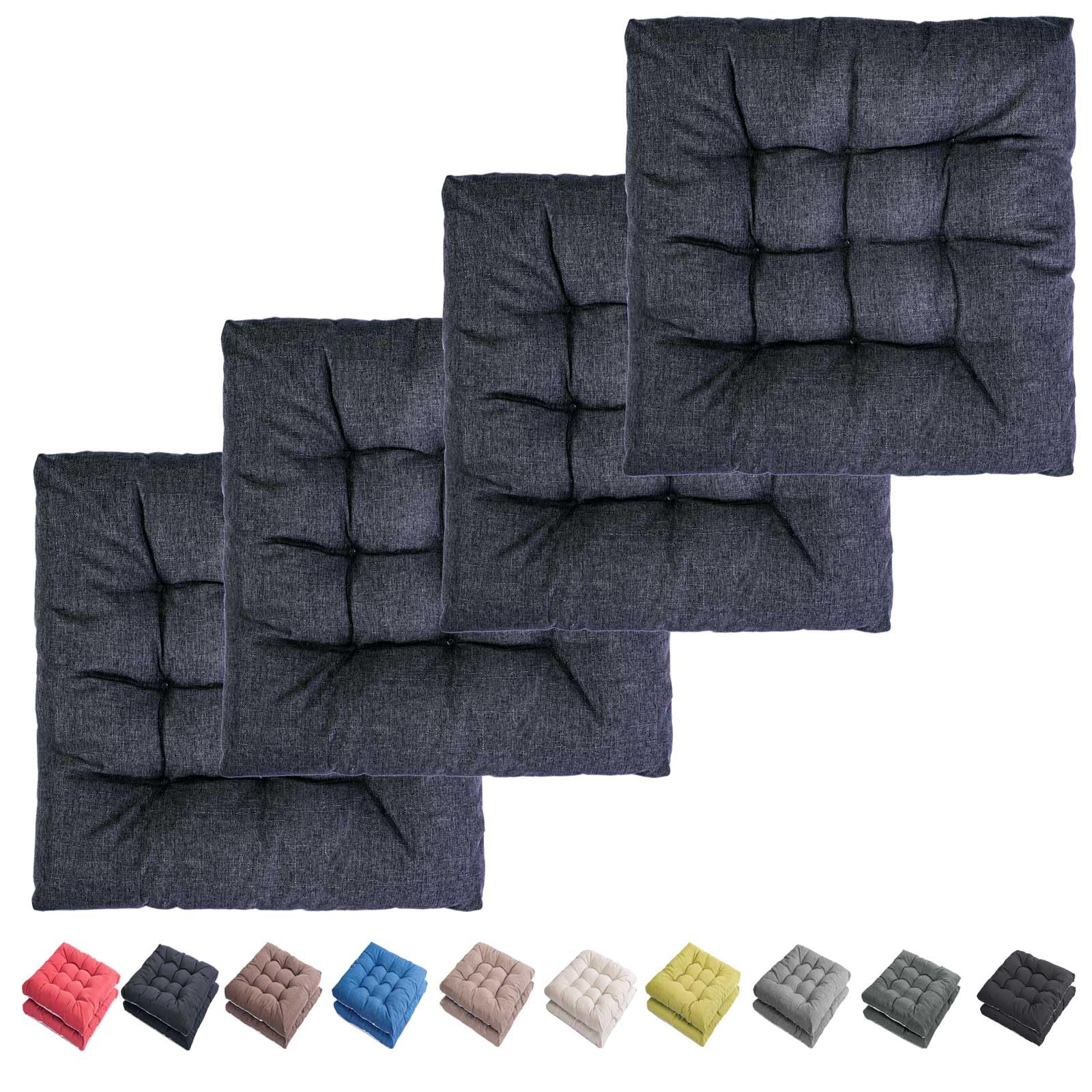 SEKUMDAN Outdoor Indoor Chair Cushions 20"x20" - Patio Furniture Cushion Set of 4 Comfortable Non-Slip Seat Pads Cover for Wicker Adirondack Deck