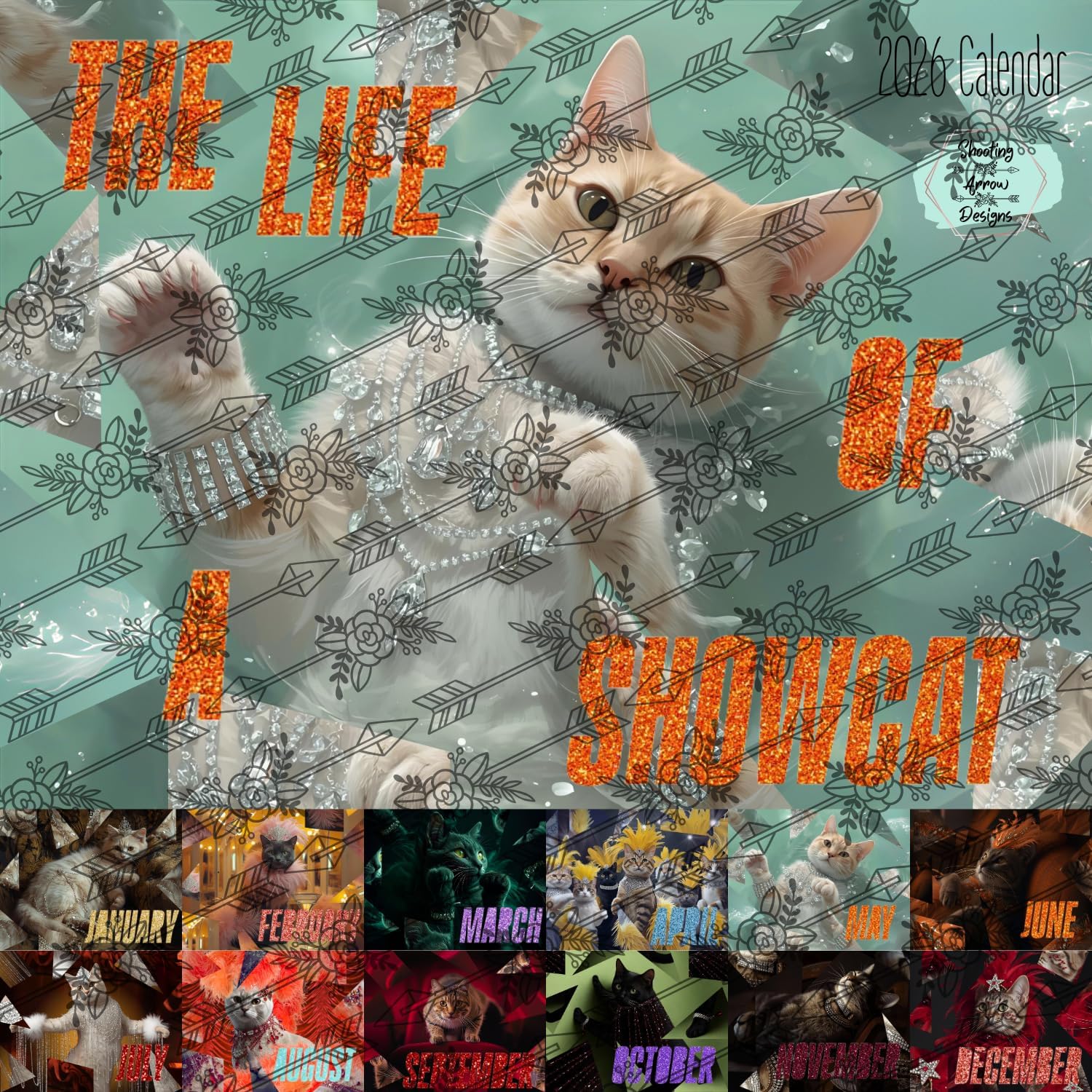 The Life of a Showcat Wall Calendar | 2026 Wall Calendar | Cat Calendar