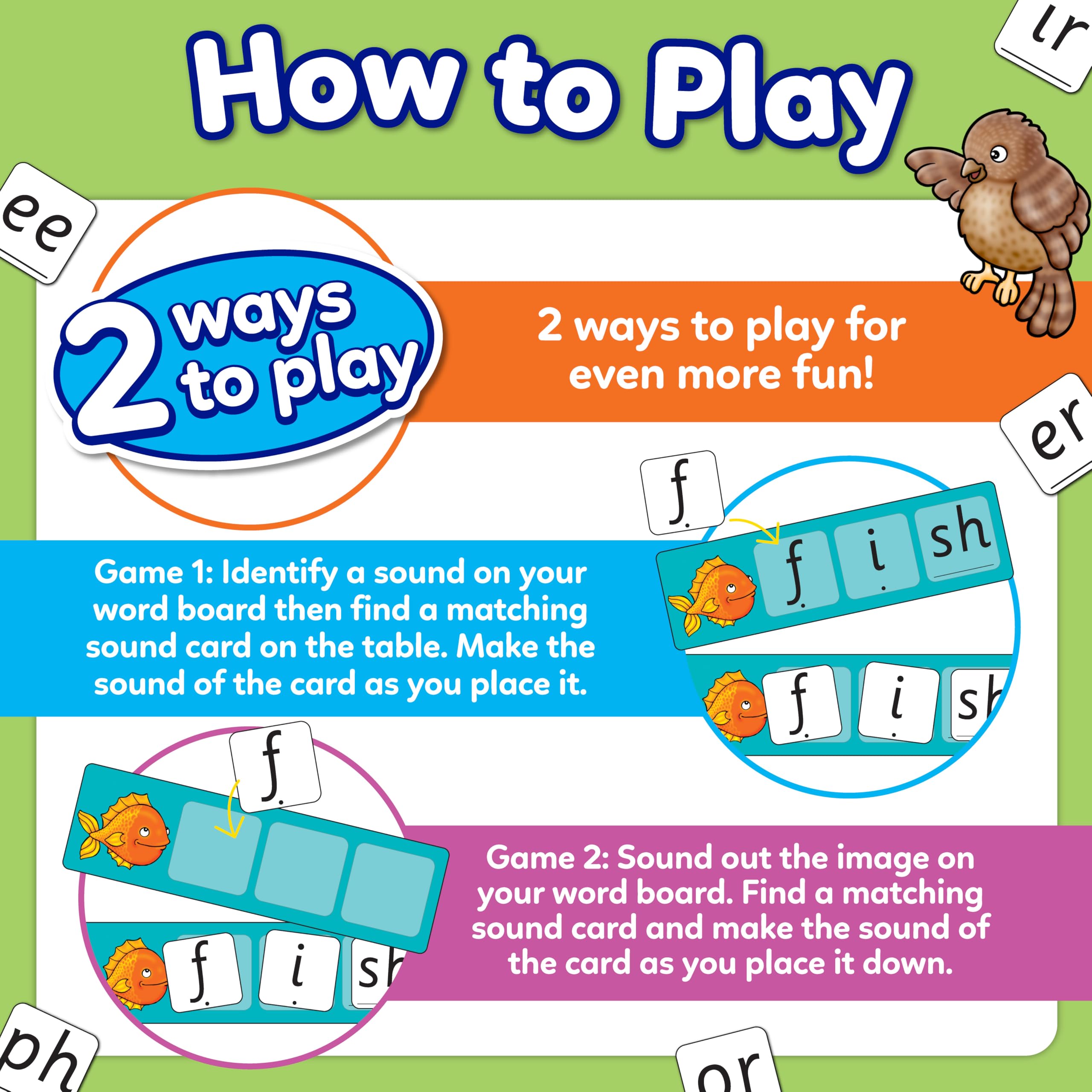Orchard Toys Match and Spell Next Steps Educational Spelling Game Age 5+ Phonics Word Building