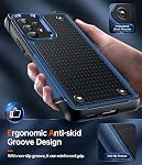 LeYi for Samsung Galaxy A53 5G Case: Samsung A53 5G Case with 2 Packs HD Screen Protectors Dual Layer Shockproof, Heavy Duty Hard PC Textured Non Slip Case for Galaxy A53, Black + Blue