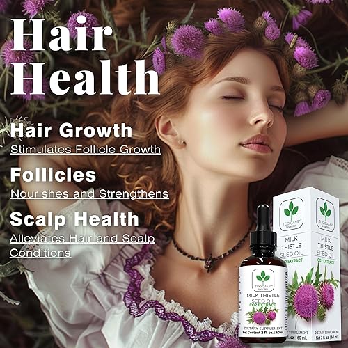 Miniatura 6 de Extracto de aceite de semilla de cardo mariano, 2 onzas líquidas, extracto de cardo mariano líquido de CO2, rico en silimarina, VIT E, zinc, omegas,