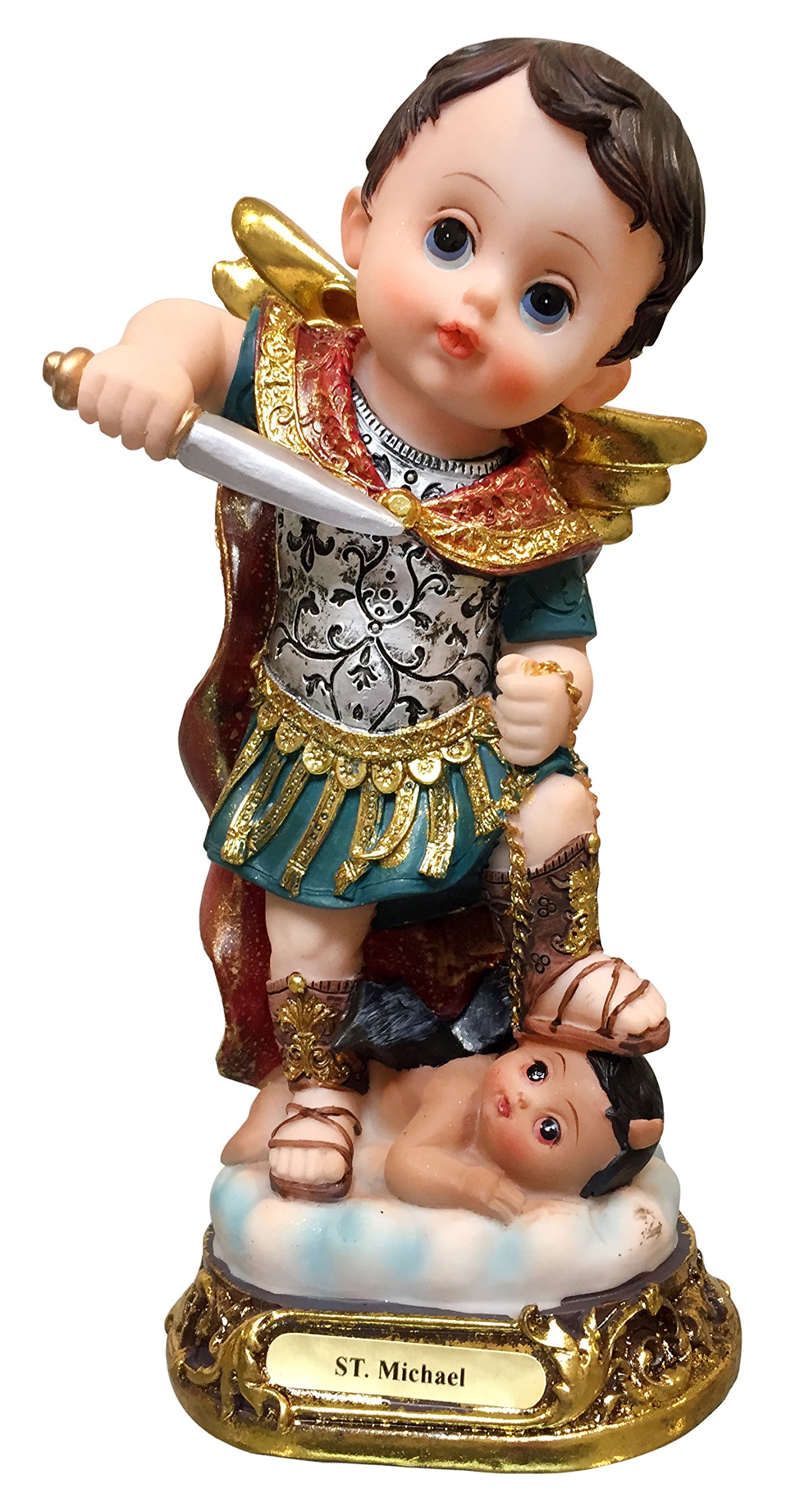 Amazon.com: Child Saint Michael Statue Nino Miguel Archangel