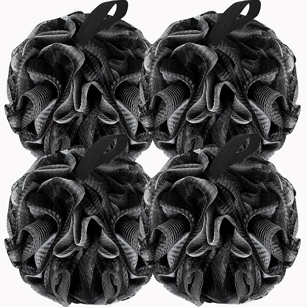 BCKENEY Bath Loofah Shower Sponge Body Back Scrubber Soft Mesh Shower Puffs Exfoliating Loofa for Women & Men Bath Acces
