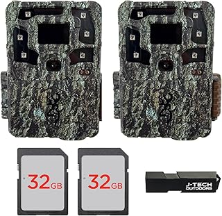 (2) Browning Strike Force Pro X 1080 Trail Game Camera Bundle Includes 32GB Memory Cards and J-TECH Card Reader (24MP) | BTC5PX1080