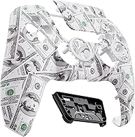 Vista 5 de eXtremeRate Luna Redesigned Front Shell Touchpad Compatible with ps5 Controller BDM-010 020 030 040 050, The 100 Cash Money Replacement Faceplate