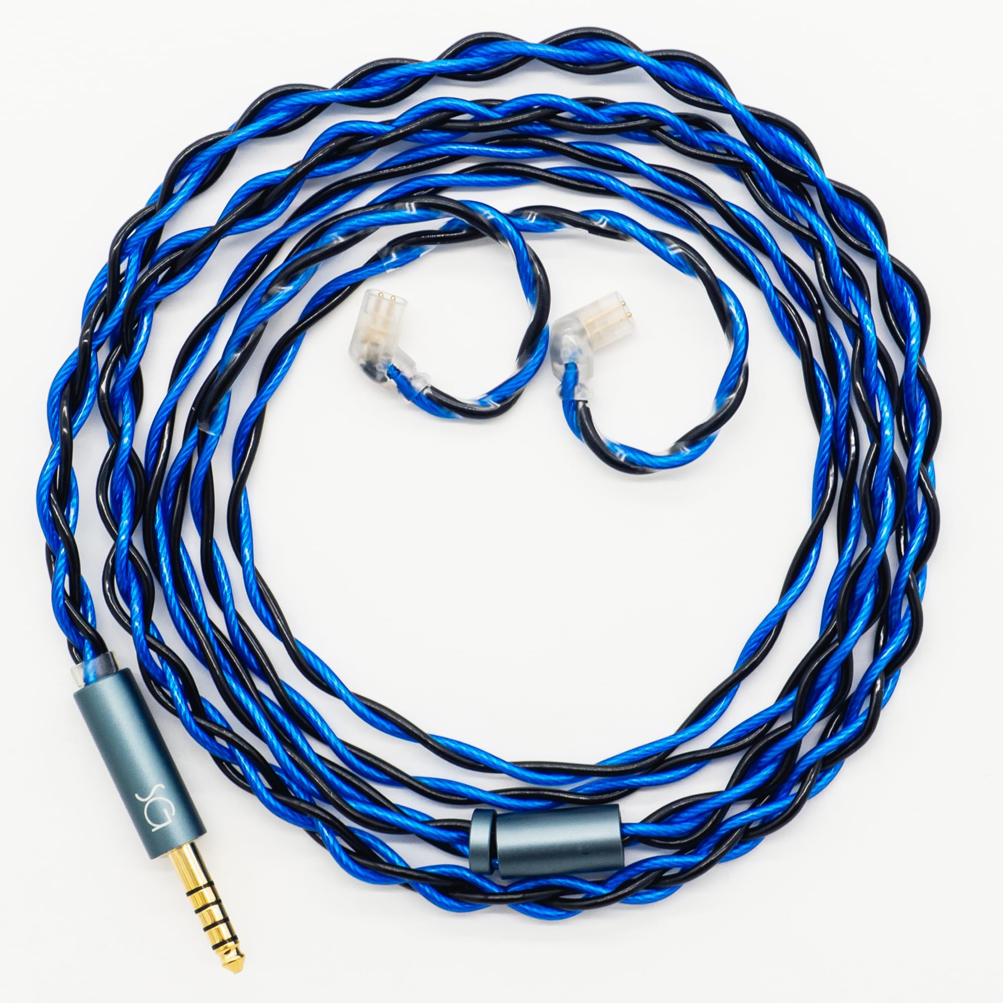SoundsGood Blhwt バルフート 4芯 ハンドメイド リケーブル 高純度 純銀 銅銀合金 銀メッキ 無酸素銅 OFC イヤホン アップグレード ケーブル 交換ケーブル (QDC-4.4mm)