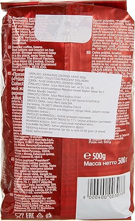 Julius Meinl President Çekirdek Kahve, Orta Kavrulmuş, Classic Aromalı, 500 g