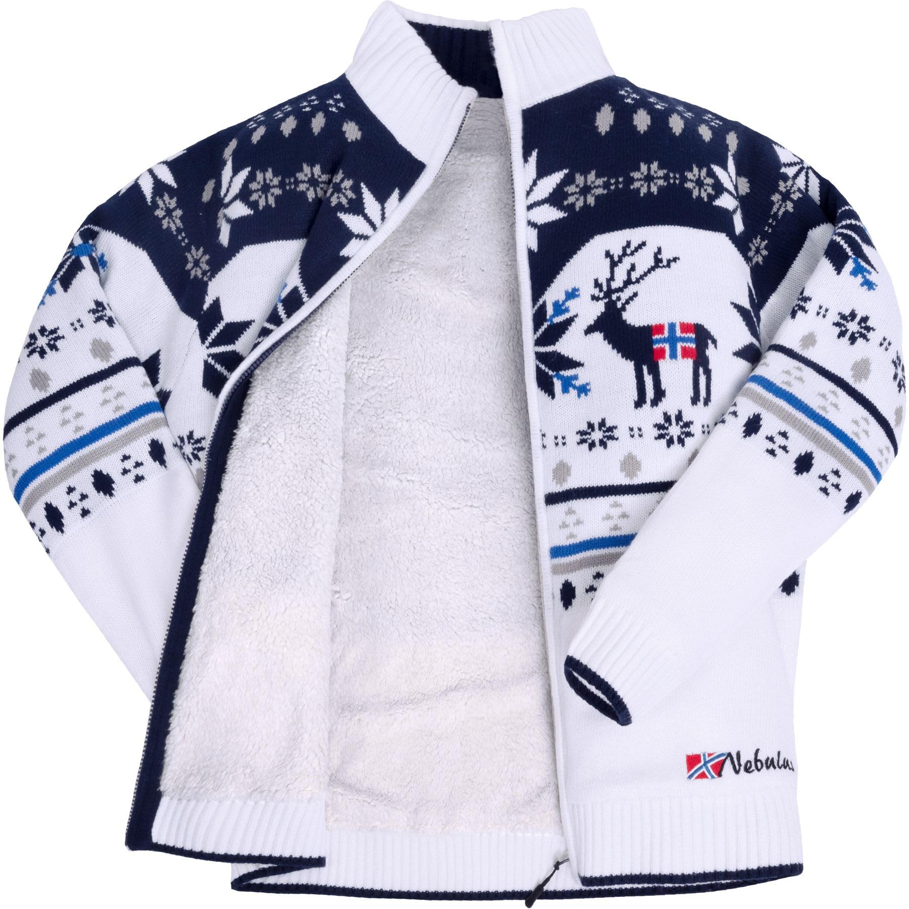 Nebulus Herren Norweger SVERRE, warme Strickjacke, praktische & vielseitige Jacke