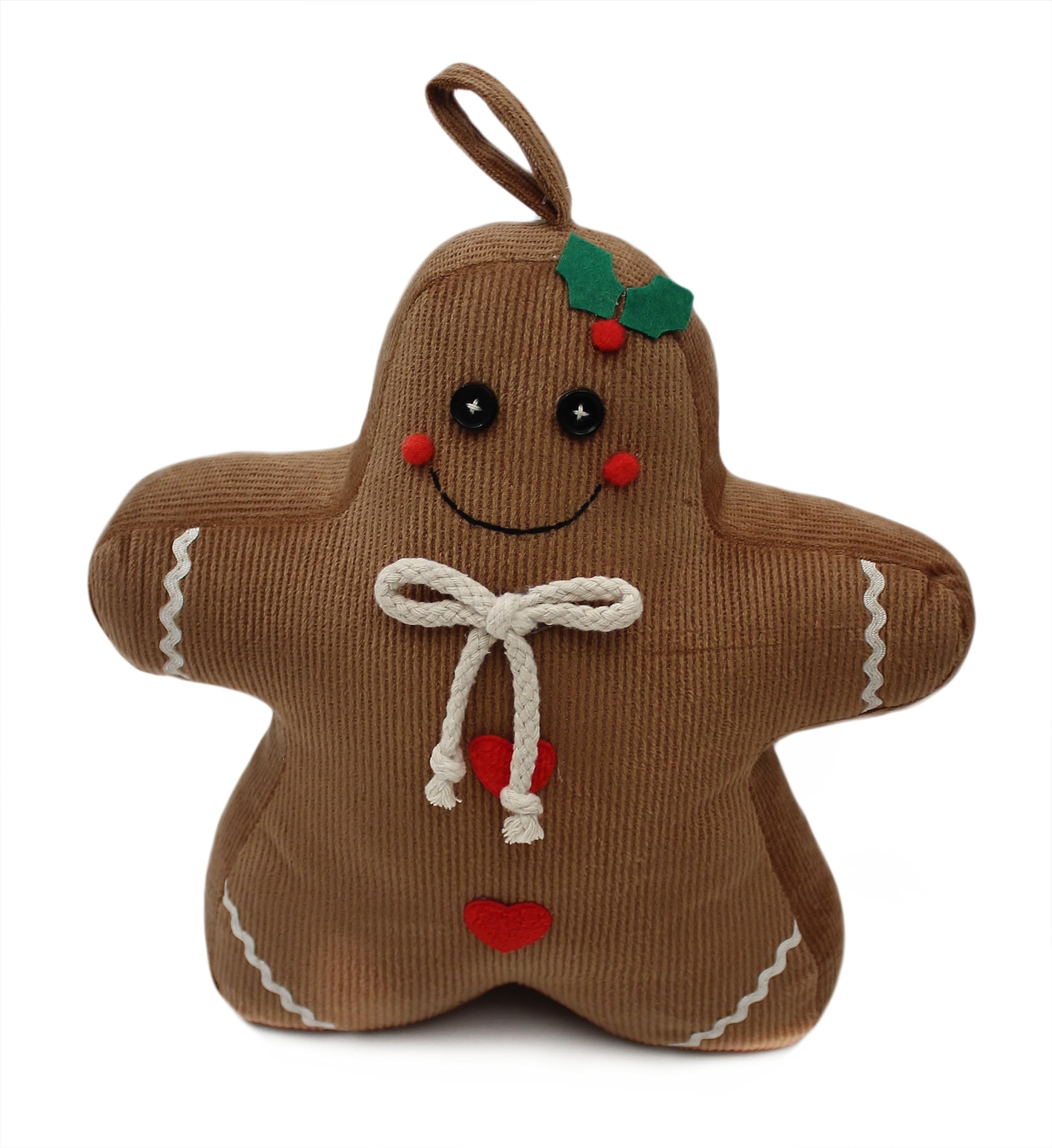 Peggy Wilkins Multicolour Jolly Gingerbread Man Christmas Doorstop