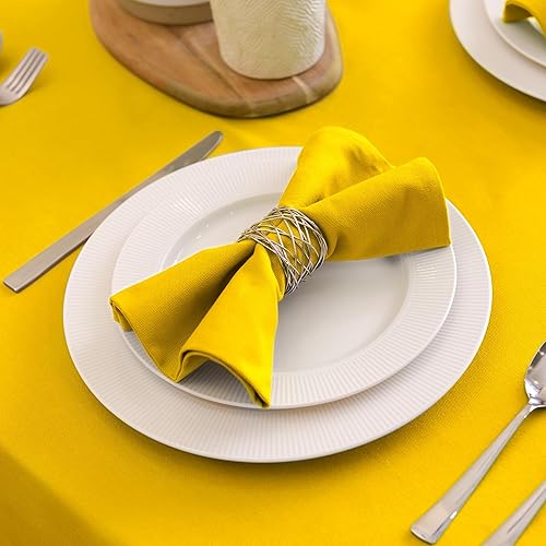 Vista 108 de Encasa XO Juego de 12 servilletas de tela color azul cobalto, 17 x 17 pulgadas, servilletas de cena de algodón de color sólido, servilletas de boda