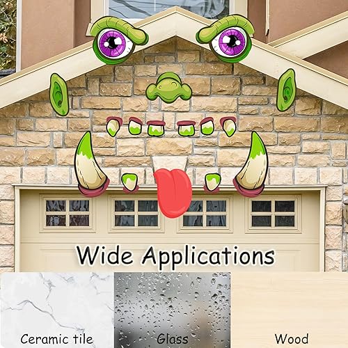 Miniatura 5 de Kit de decoración de coche para maletero o golosina  Decoración de coche de Halloween, cara de monstruo con ojos enormes, manos, cuernos y