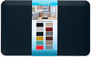 ComfiLife Anti Fatigue Floor Mat – 3/4 Inch Thick Kitchen Mats for Floor, Standing Desk Mat, Kitchen Rug – Comfort at Home, Office – Durable – Stain Resistant – Non-Slip Bottom (20" x 32", Navy)