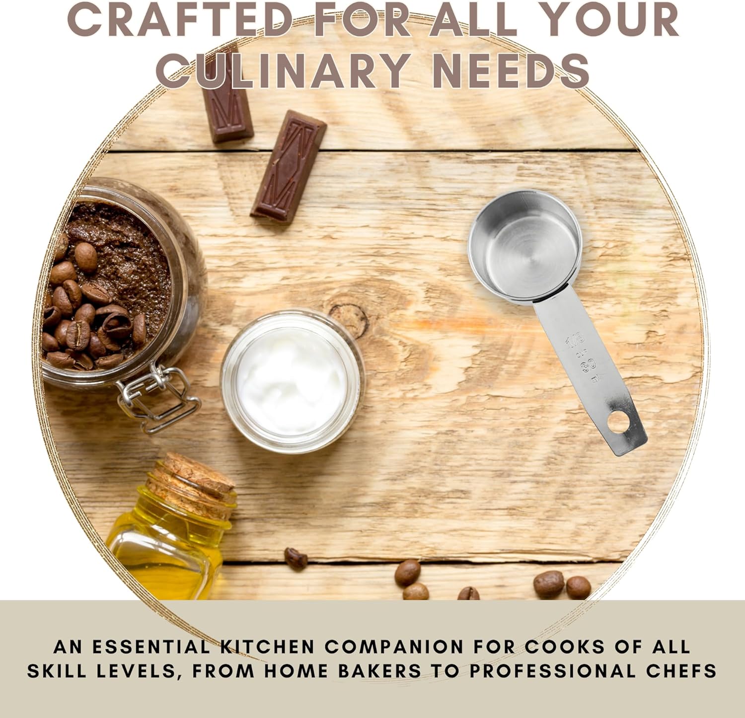 1/8 Cup Stainless Steel Measuring Cup | Sturdy Metal 30 ml | 30 cc | 1 oz | Single Cup for Wet and Dry Ingredients | Great for use as 1/8 Cup Coffee Scoop - 12 PK
