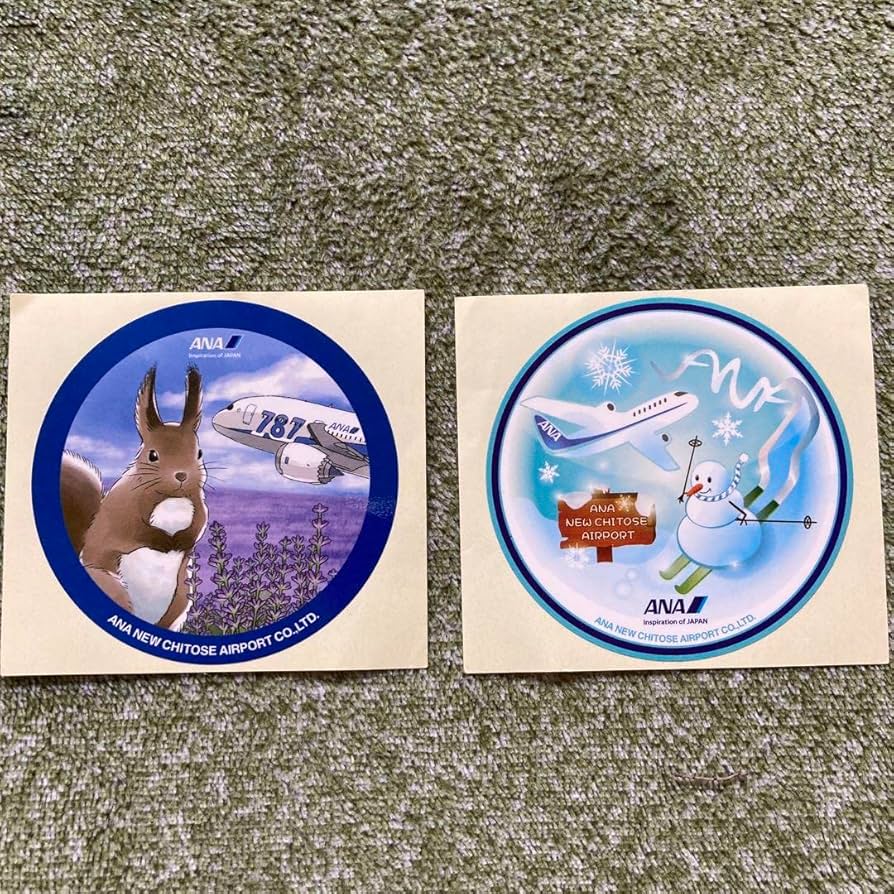 Amazon.co.jp: 限定ANA 全日空 新千歳空港ステッカー シール2枚
