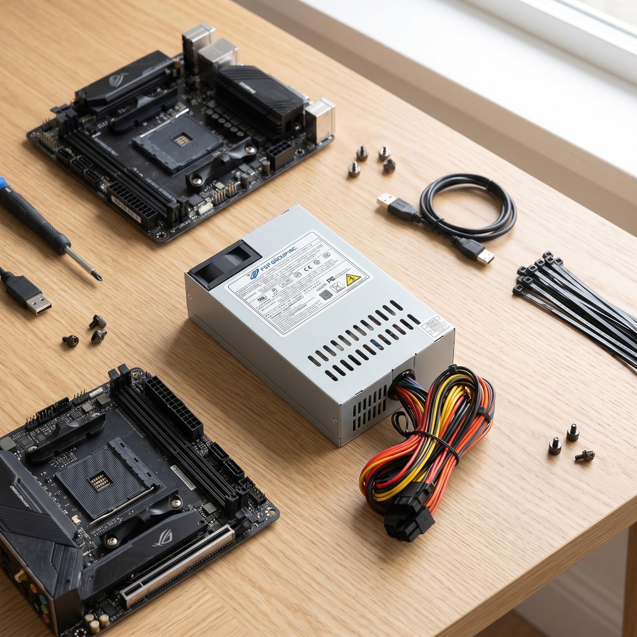 60LE 1U Turbina de Potencia Disipación de Calor Metal Fuerte Fuente de Alimentación de 270 W para Servidor de PC Compatible con Chasis Peque?o ITX y Servidores NAS