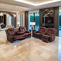 Vista 12 de Ritz Power - Juego de sala de estar reclinable con LED para sala de estar, dormitorio, casa de invitados, sala de juegos, Airbnb, apartamento