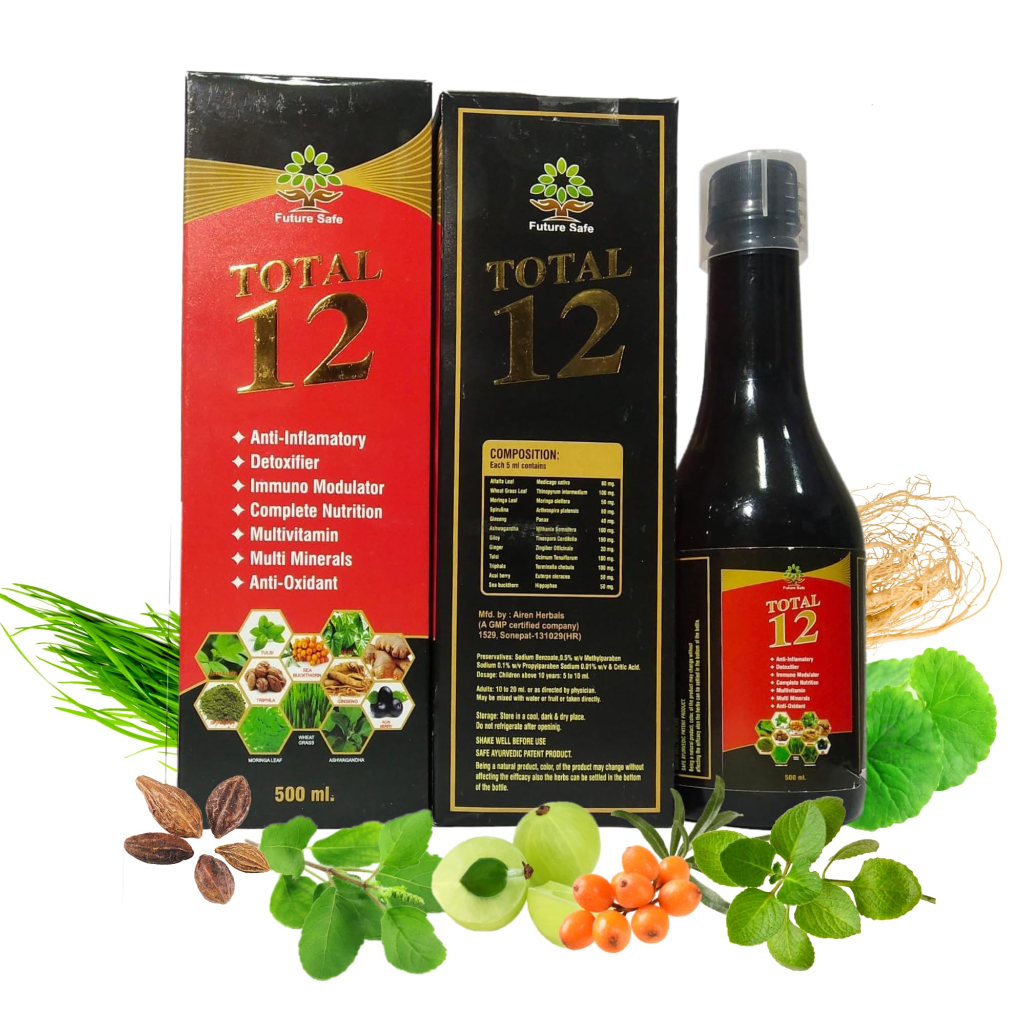 Total12 Ayurvedic Multivitamin | Anti Oxidant | Immuno Booster | Detoxifier | Multi Minerals & Anti Inflamatory Syrup 500 ml (Pack of 1) (B0DCKC9SPH) Amazon Price History, Amazon Price Tracker