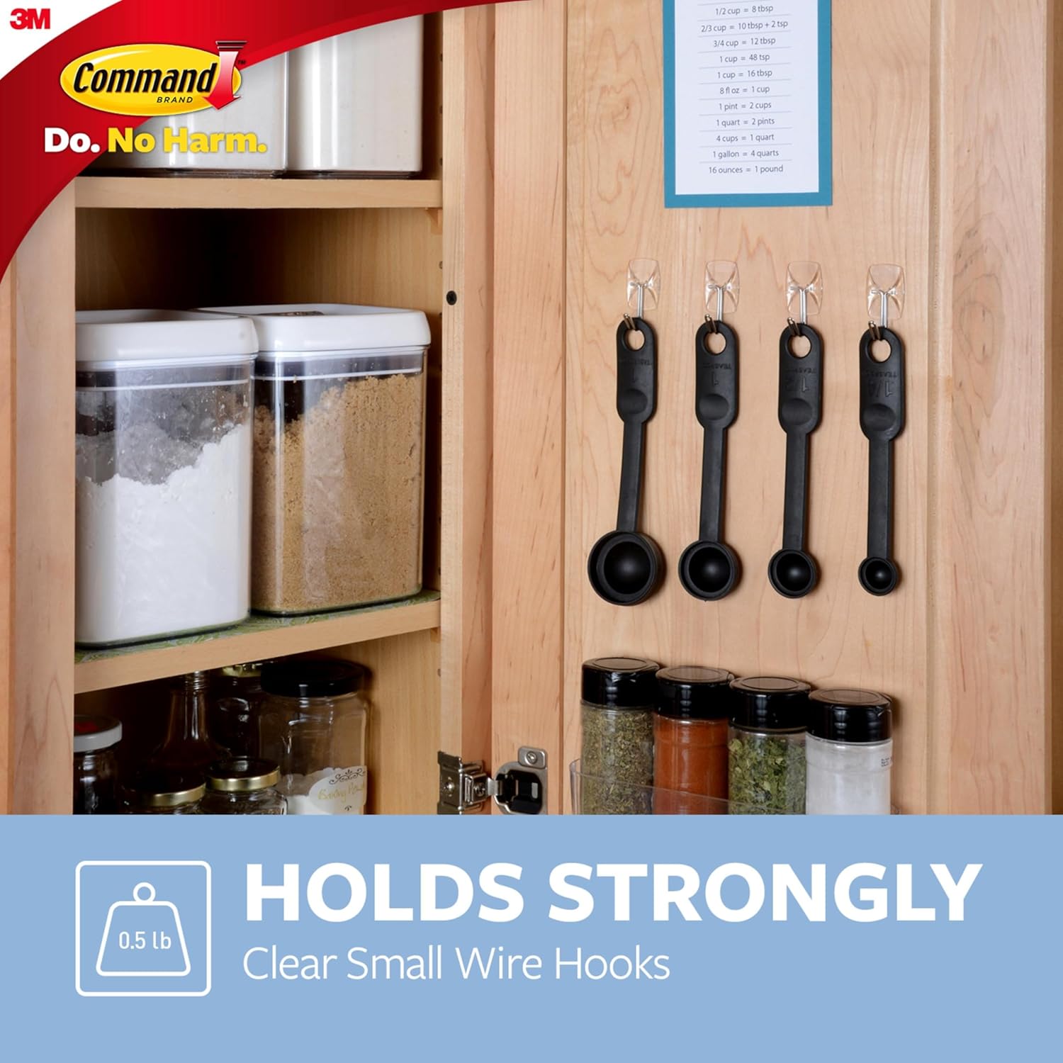 3m Company Small Clear Wire Hooks,Command