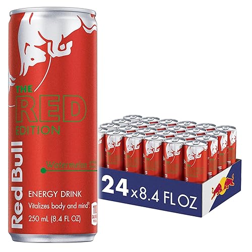 Red Bull Red Edition Watermelon Energy Drink, 8.4 Fl Oz, 24 Cans - Watermelon - 8.4 Fl Oz, 24pk, (1x24)