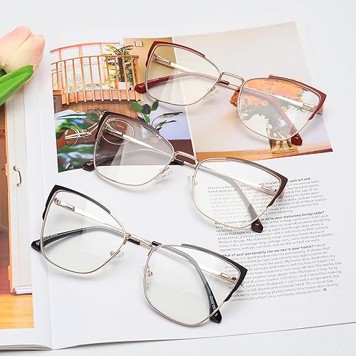 Miniatura 7 de LADEESSE Gafas de lectura progresivas para mujer, paquete de 3 lentes multifocales para mujer