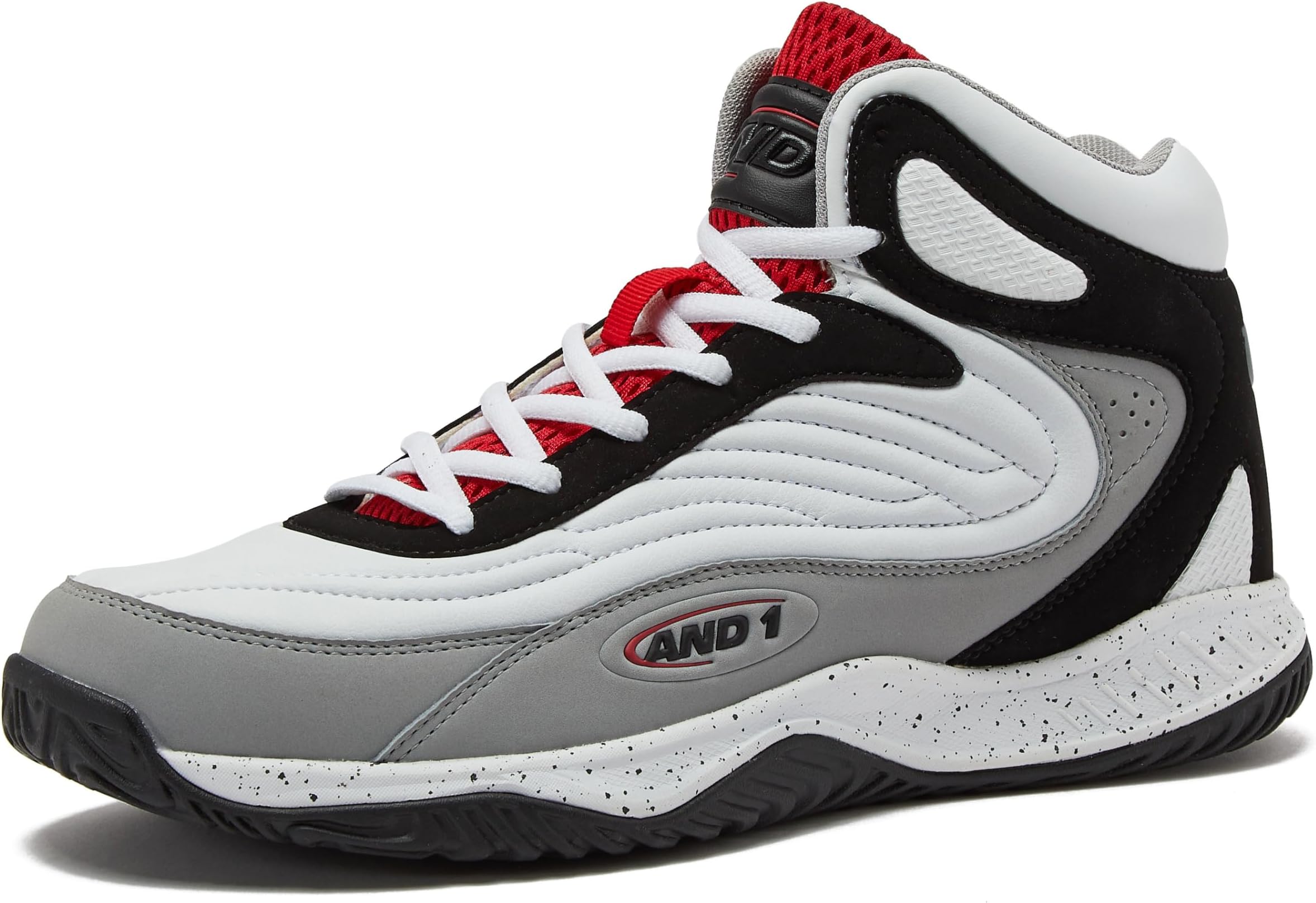 AND1Pulse 3.0 Basketball Shoes for Men, Indoor or Outdoor, Street or Court Basketball Sneakers Men - Black, Red, or White Size 7 to 15