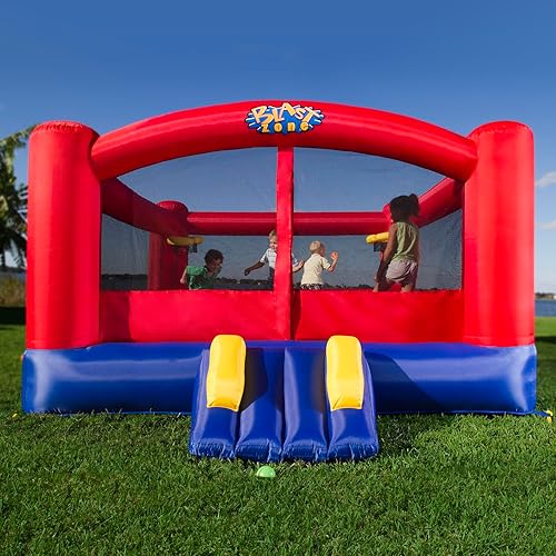 Miniatura 3 de Blast Zone Double Play - Casa inflable de doble aro con soplador - Calidad premium - Capacidad para 7 niños - Seguro y limpio