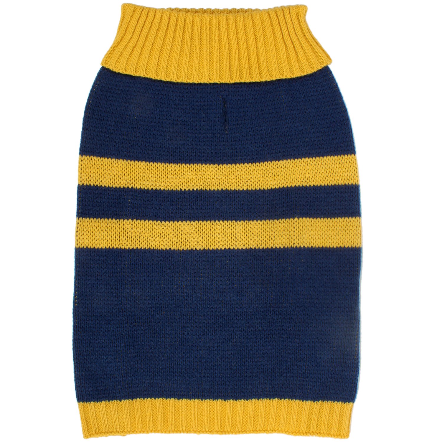 Bh Pet GearNavy/Yellw-Stripe Sweater Large, Acrylic, Multicolour, 45.72x25.4x0.76 cm