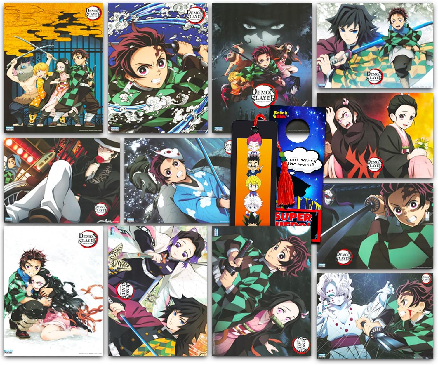 Amazon.com: Demon Slayer Poster Set - Bundle of Anime Room Decor ...