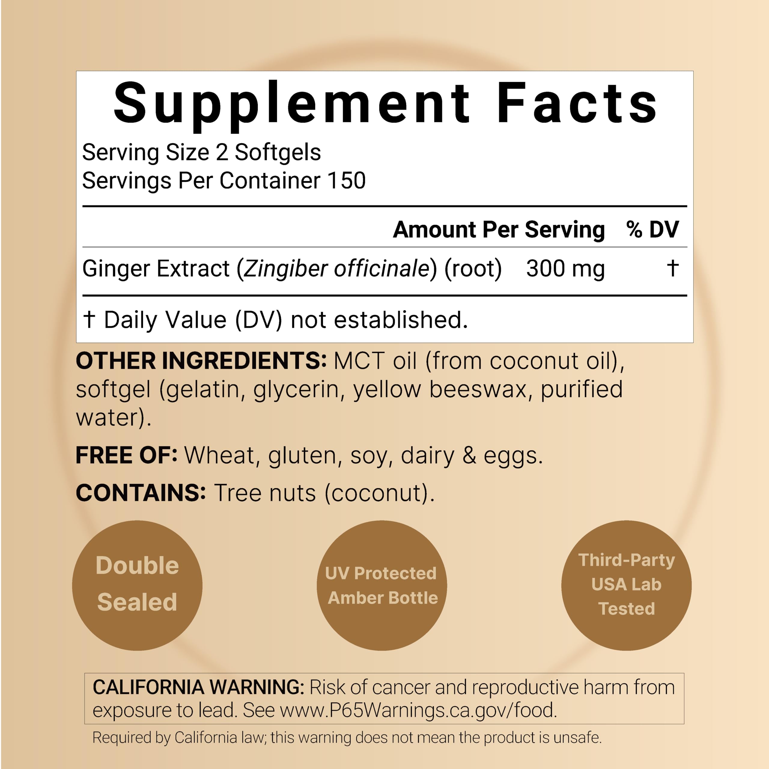 NatureBell Ginger Root Extract with MCT Oil – 300 Softgels | Ginger Supplement for Daily Use | 5-Month Supply | Non-GMO, Gluten Free — Amazon image 2